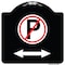 Signmission No ParkingW/ Bidirectional Arrow Heavy-Gauge Aluminum Architectural Sign, 18" x 18", BW-1818-23656 A-DES-BW-1818-23656 - alternate 1
